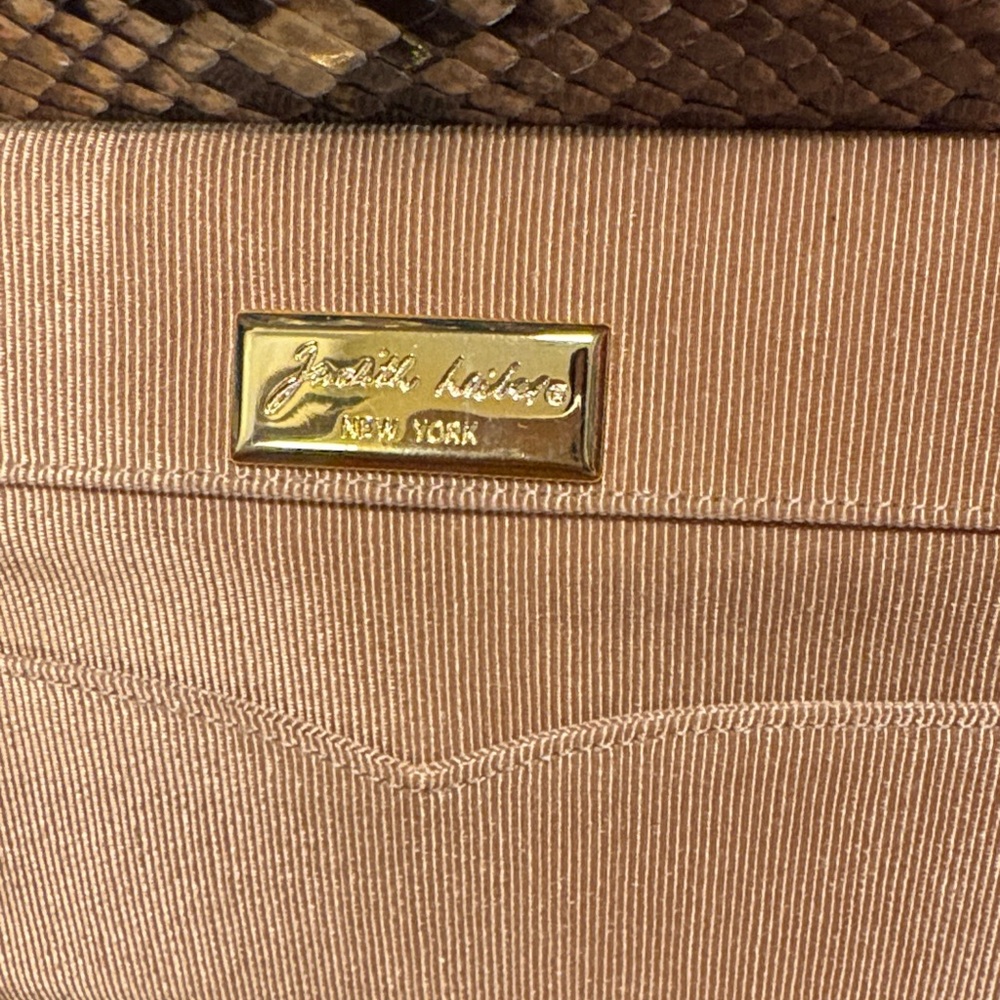 Judith Lieber Snakeskin Top-Handle Clutch - Picture 5 of 9